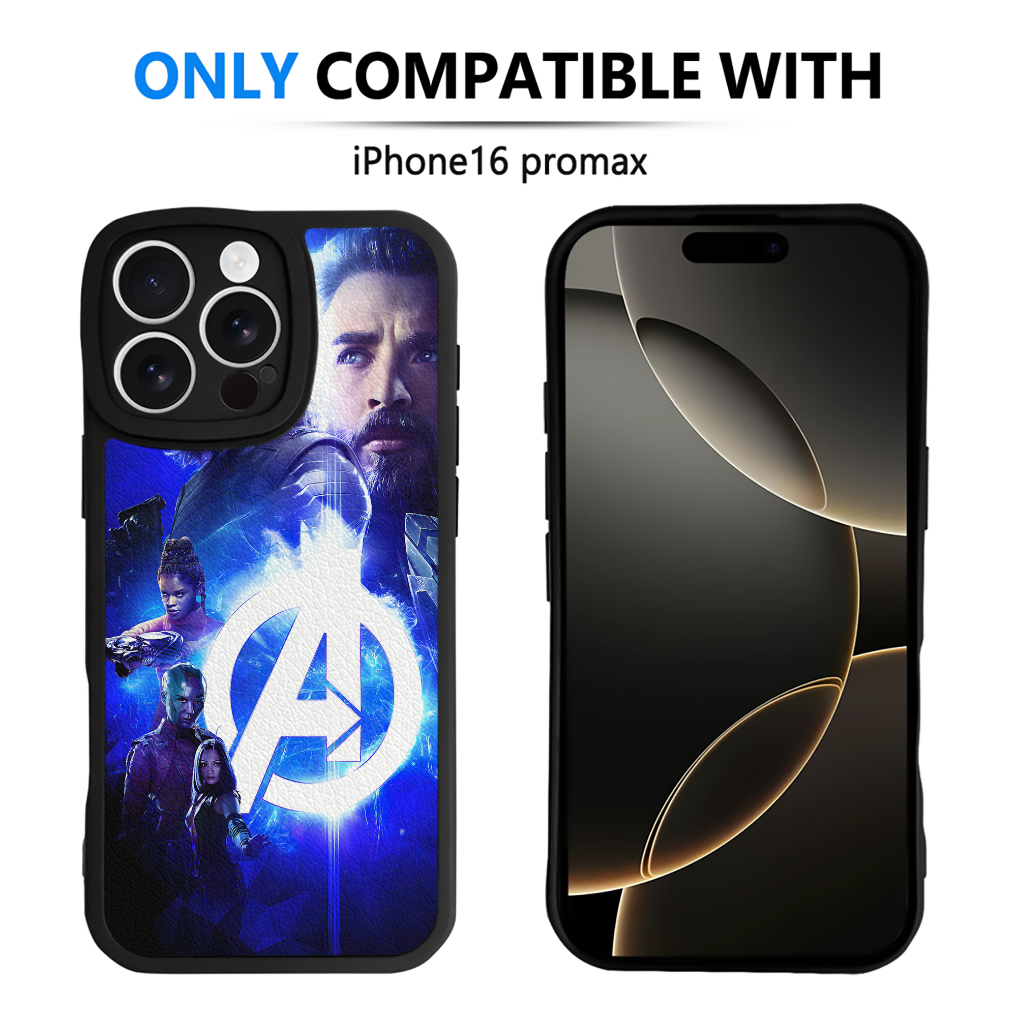 （画像用） アベンジャーズ The Avengers 【iPhone 16シリーズ対応】シリコンスマホケース（レザー調） 材質：シリコン